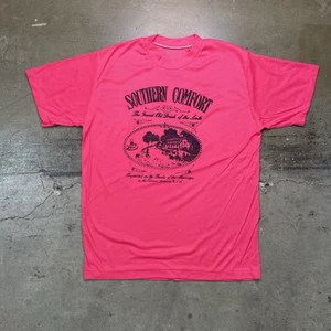 VTG 80s 90s Pink SOUTHERN COMFORT Liquor Alcohol Graphic T Shirt Size M USA - Picture 1 of 6
