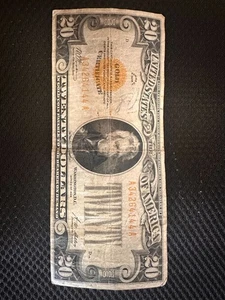 1928 $20 Twenty Dollar Gold Certificate Gold Seal No Holes or Tears - Picture 1 of 2