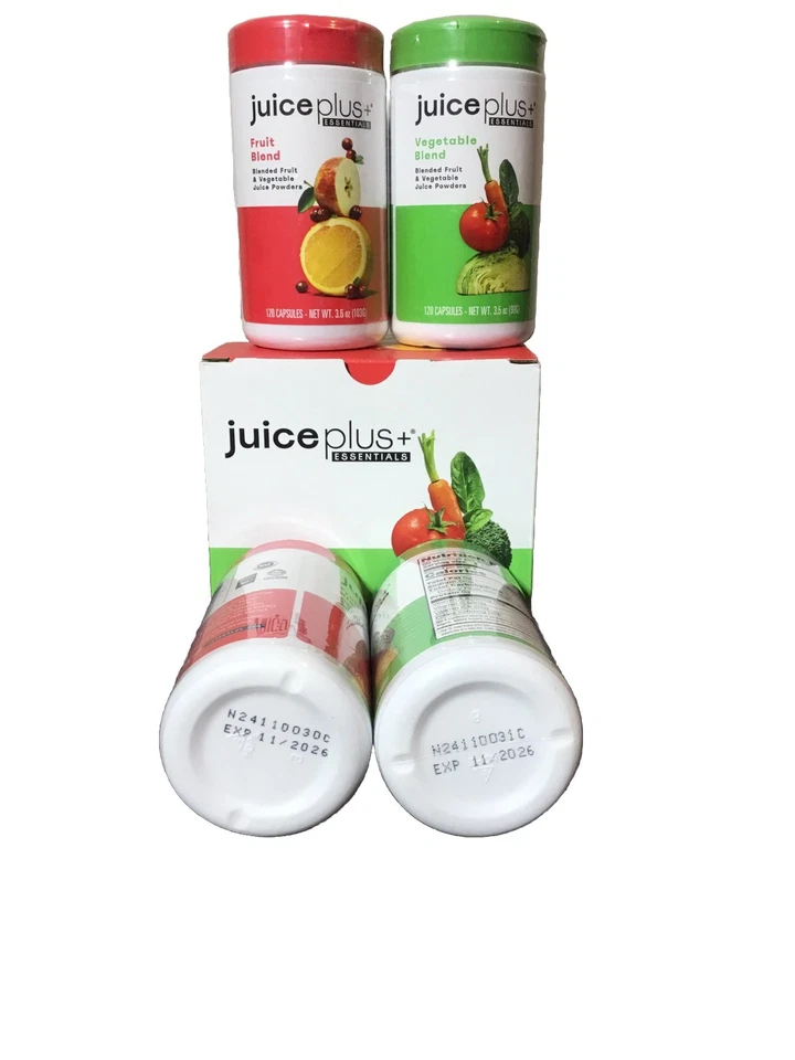 Juice Plus+ Essentials - USA - 2 Fruit & 2 Vegetable Blend - 480 Cap - 11/2026 - Image 1 of 1