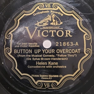 HEAR👂Helen Kane Button Up Your Overcoat I Want To Be Bad Betty Boop 78 RPM - Bild 1 von 4