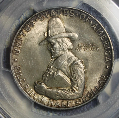 1920 PILGRIM SILVER COMMEMORATIVE HALF DOLLAR PCGS MS64 FS 901 COLLECTOR COIN Cover