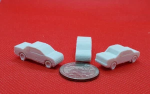 3 pc Honda Ridgeline Car N Scale Railroad Miniature, White Unpainted - Picture 1 of 3