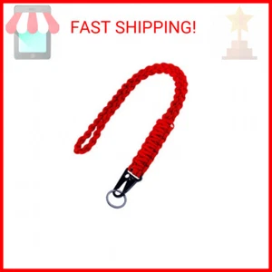 Heavy Duty Braided 550 Paracord Neck Lanyard Keychain for Men Women Outdoor Surv - Picture 1 of 2