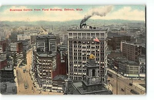 Detroit, Michigan - Geschäftszentrum vom Ford Gebäude - Postkarte von 1912 - Bild 1 von 2