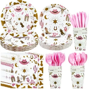 FVABO Western Cowgirl Party Decoration Tableware - Cowgirl Birthday Party Sup... - Picture 1 of 6