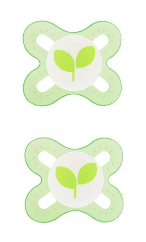 Chupete ortodoncia MAM recién nacido inicio, niña, 0+ meses, 2 unidades - hoja verde Foto 1 de 1