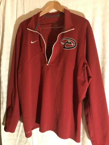 Arizona Diamondbacks Nike DRI-FIT 1/4 zip  Windbreaker Jacket Mens XXL Cover