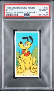 1989 PLUTO Brooke Bond Foods MAGICAL WORLD OF DISNEY #15 PSA 10 GEM MINT