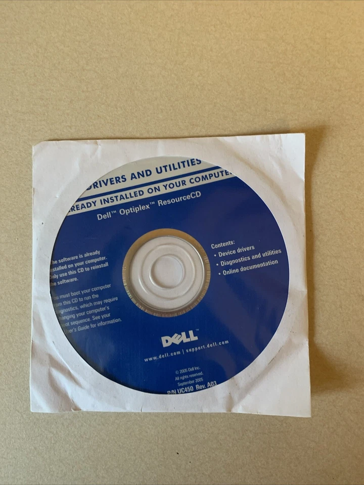 Dell Optiplex Resource Cd Uc450 A03 - Image 1 of 2