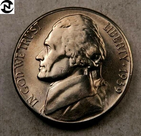 1939-S Jefferson Nickel ~ Borderline Uncirculated (AU++) ~ Key Date ~ 1 Coin Cover