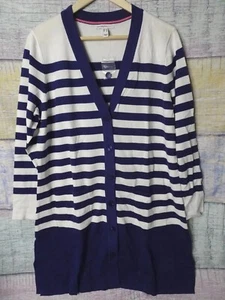 Isaac Mizrahi Live! Choice of Stripe Button-Front Cardigan- Size Large a393578 - Picture 1 of 22