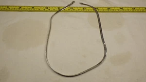 Vintage Sterling Silver .925 Necklace Herringbone Chain 16" w/ 14K Gold Clasp - Picture 1 of 14