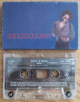 SOUL II SOUL - WISH (VIRGIN VSC1480) 1993 CASSETTE SINGLE DOWNTEMPO HOUSE - Image 1 of 4
