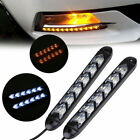 2Pcs Car Flowing LED Strip Light Arrow Flasher Dynamic DRL Turn Signal Lamp