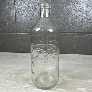 Old Vintage PEPSI Bottle 16 oz. Embossed Clear Glass Pepsi-Cola Empty 1970s - Picture 1 of 19