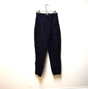 VINTAGE 1980s EXPRESS Black Cotton Blend Satin Twill Jodphur Pants Size 7/8 EUC - Picture 1 of 5