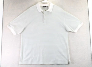 Ping Collection Polo Mens L White Striped Golf Shirt Short Sleeve Performance - Picture 1 of 22