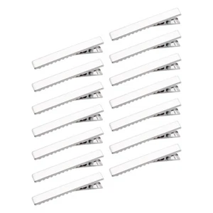 20x Platinum Tone Iron Flat Alligator Hair Clip DIY Hair Accessories 57x8.5mm - Picture 1 of 10