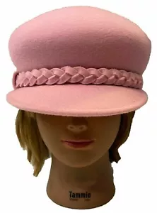 100% Wool Vintage Formal Church Dress Fashion Jockey Fedora Hat Cap - Picture 1 of 5