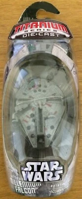 Hasbro Star Wars Titanium Series Die-Cast Battle Ravaged Millennium Falcon Model - Image 1 of 4