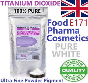 Titanium Dioxide Powder 100% PURE FOOD GRADE White Food Pigment Icing Whitener - Picture 1 of 1