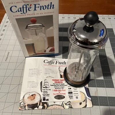 Caffe Froth Bonjour Coffee French Press Milk Frother  Drinks  w box Manuals - Image 1 of 2