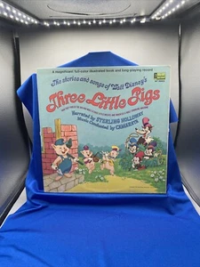 Walt Disney, Three Little Pigs, Book & Record, Disneyland, Vinyl LP Album 1967 - Picture 1 of 5