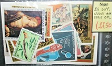 NIGER 25 FRANCOBOLLI DIFFERENTI SERIE COMPLETE NUOVE MNH** STOCK (C.ST)