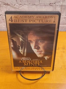 A Beautiful Mind 2002 Two-Disc Awards Edition DVD Biography Drama (VG Cond) Reg1 - Picture 1 of 12