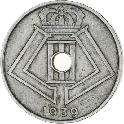 [#1025372] Coin, Belgium, 25 Centimes, 1939, EF, Nickel-brass, KM:114.1 - Image 1 of 2