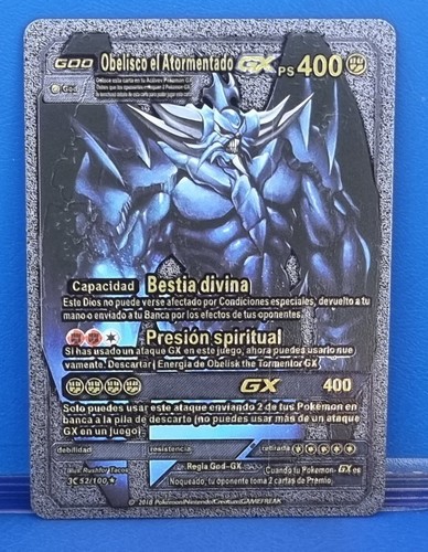 Carta Tarjeta Pokemon Español Obelisco Atormentado GX 52/100 PS400 ...