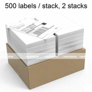 1000 4"x6" Fanfold Direct Thermal Shipping Labels for Zebra and Rollo Printers - Picture 1 of 12