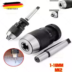 Bohrfutter B16 Schnellspannbohrfutter 1-16 mm Schnellspann + Kegeldorn MK 2 - Bild 1 von 16