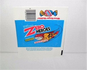 DONRUSS ZERO HEROES FANTASTIC FAST GUY BLUE WAX WRAPPER 1983 "JUST WRAPPER"
