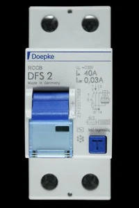 DOEPKE 40 AMP 30mA DOUBLE POLE RCCB DFS2 09 134 602 - Picture 1 of 7