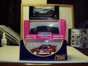 2 x NOREV 1:43 PEUGEOT PKW 505 LIMOONE 206 WRC + BONUS KONZEPTAUTO QUARTZ VERPACKT - Bild 1 von 7