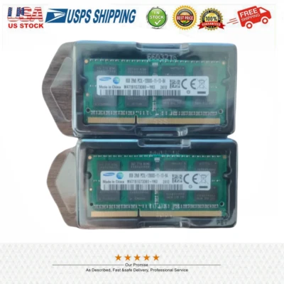 Samsung DDR3L 1600MHZ 16GB 2x8GB 2RX8 PC3L-12800S 1.35V SODIMM RAM Laptop Memory - Image 1 of 4