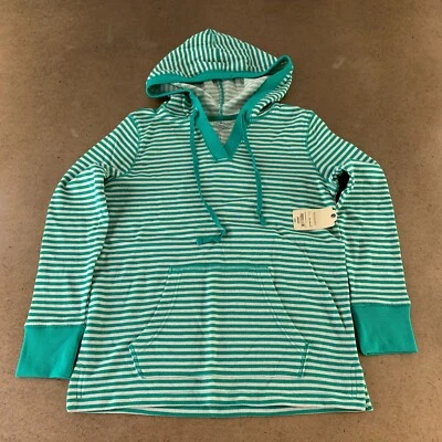 Sudadera con Capucha St Johns Bay Para Mujer Talla Mediana Verde Avena Tejido a Rayas Nueva con Etiquetas Foto 1 de 4
