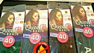 4 Packs 40" BRAIDS PURPLE GREEN RED Queen B Extension Costume Cosplay Halloween - Picture 1 of 4