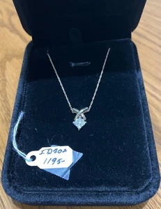 10K Yellow Gold necklace w/.25 Carats Diamonds, 20” Chain - Picture 1 of 2