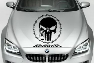 Tribal Punisher Skull Vinyl Decal Graphic Car Truck Hood Side USA - Picture 1 of 1