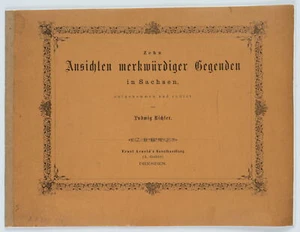 L. RICHTER (1803-1884), Gegenden in Sachsen, Mappe,  1839, Radierung Romantik - Picture 1 of 12