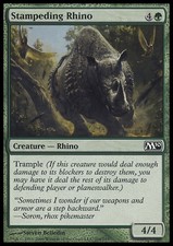 Stampeding Rhino X4 EX/NM M10 MTG Magic Cards Green Common