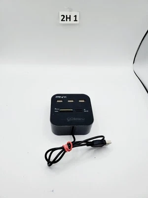 PNY Lector de Tarjetas Multi Ranura USB HUB 2.0 Combo Lector de Tarjetas Foto 1 de 3
