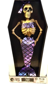 Halloween Haunted Hollow Animated Skeleton Mermaid Dancing To Music/New - Picture 1 of 5