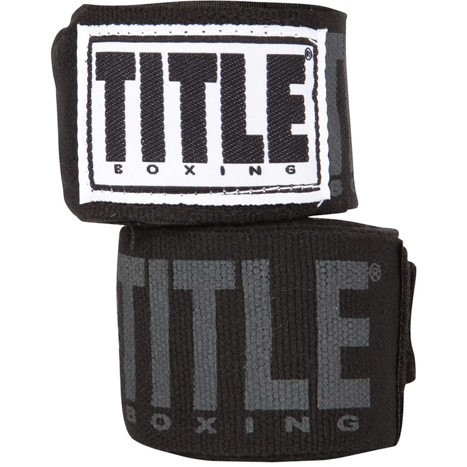 Title Boxing Power-Flex Elite 180" Fist Wraps - Black - Image 1 of 1