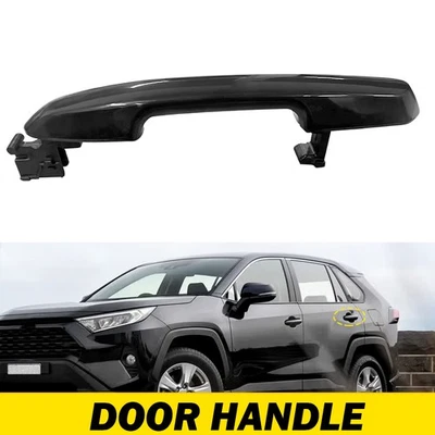 Black Exterior Outside Door Handle Rear Left/Right for Toyota 2017-2021 Rav4 EXD - Изображение 1 из 4