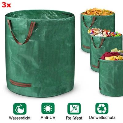 3x 272 Liter Gartensack Set Laubsack Rasensack Gartenabfallsack Gartentasche XXL - Bild 1 von 4