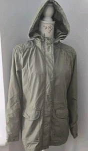 Musto Rain Jacket Coat Light Green 14 Hooded Zip Up Outdoor Walking Hiking - Picture 1 of 11
