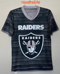 Camiseta de fútbol reversible con bandera de la NFL juvenil talla mediana Las Vegas Raiders niños niños - Imagen 1 de 9